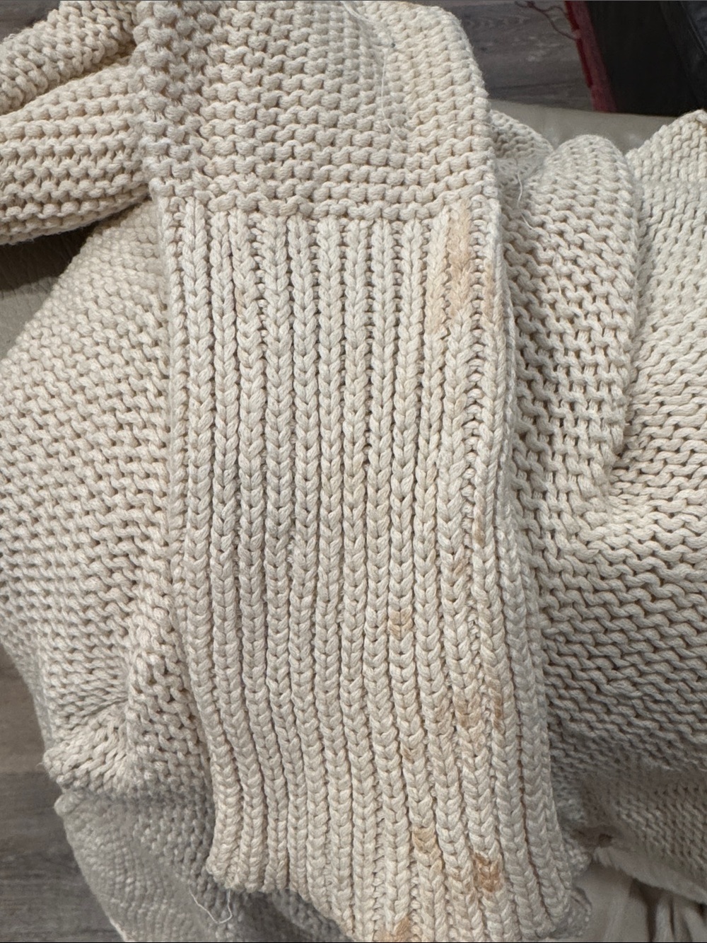 Free People Cream Waterfall Ruffle Open-Front Knit Cardigan 0981 - Picture 6 of 6